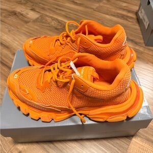 Balenciaga Orange Triple-Sole Athletic track